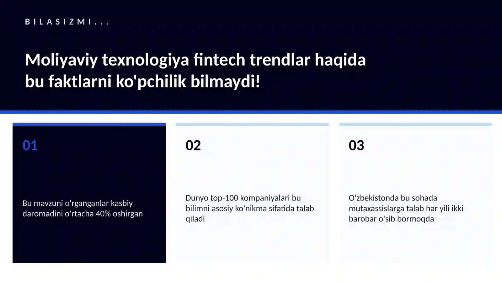 Moliyaviy texnologiya fintech trendlar 2