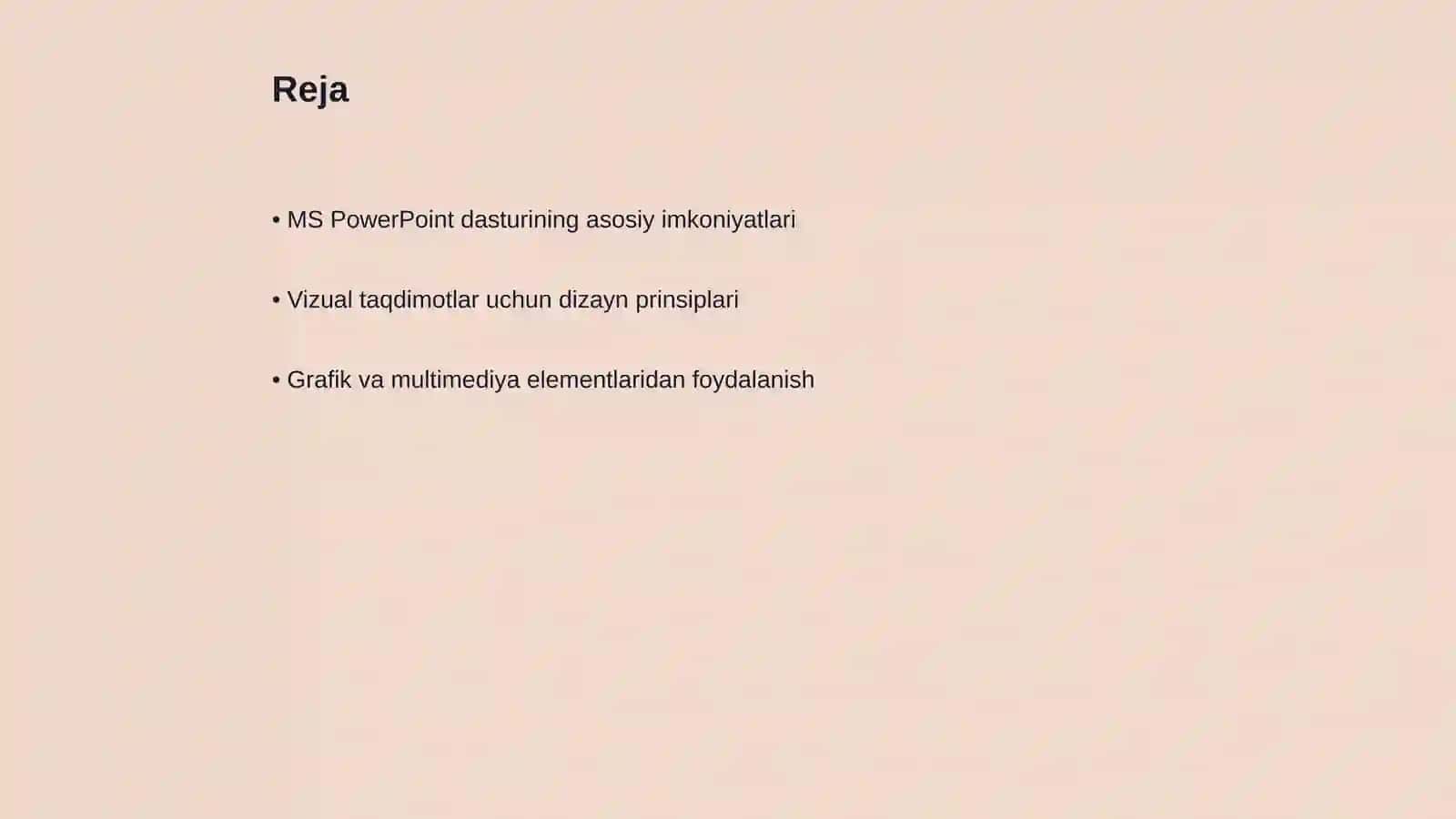 MS PowerPoint da vizual taqdimotlar yaratish texnologiyasi 2