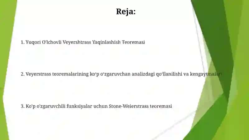 Veyerstrass teoremalari 2