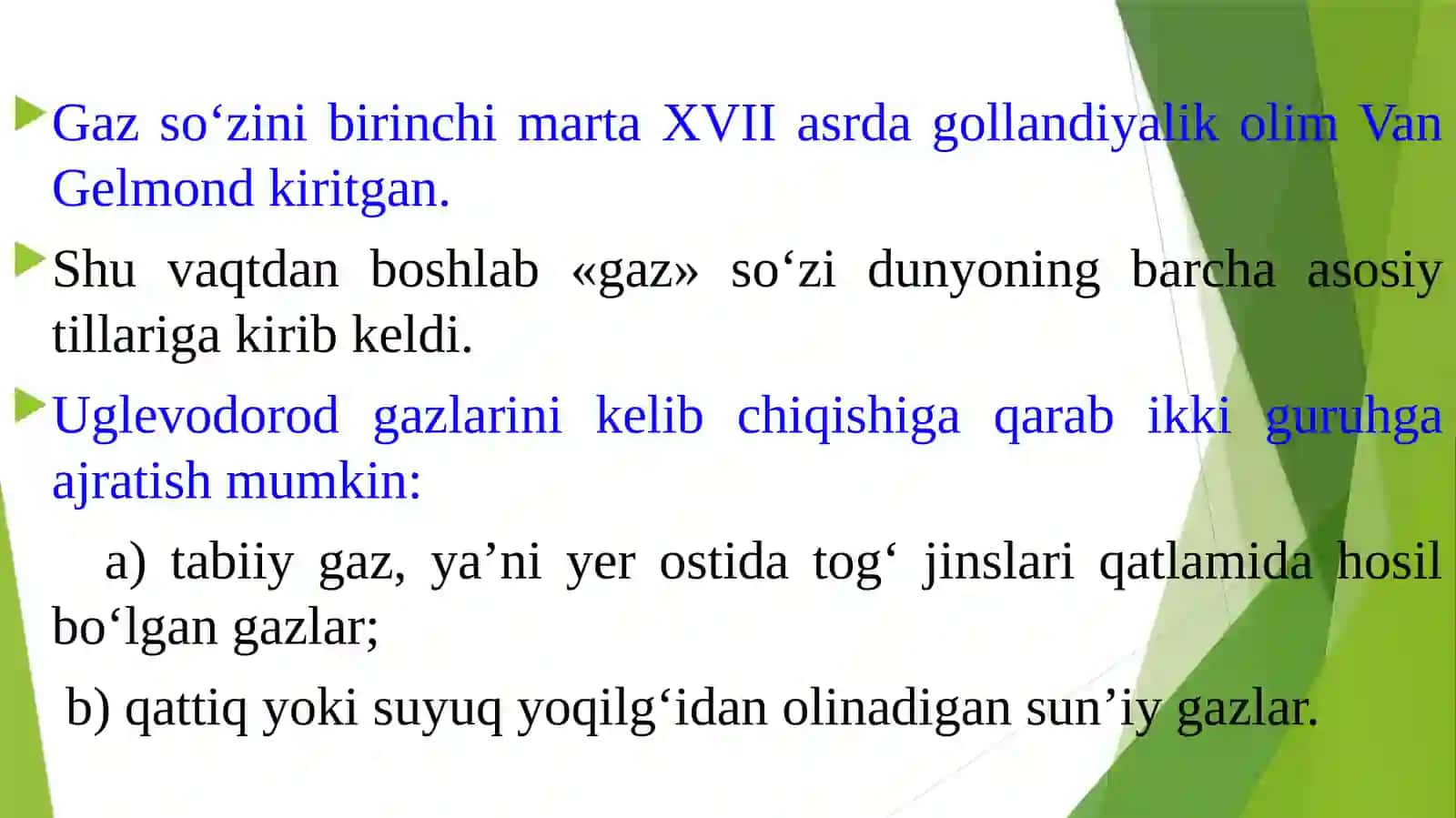 Tabiiygazning tarkibi va uning fizik-kimyoviy xossalari 2