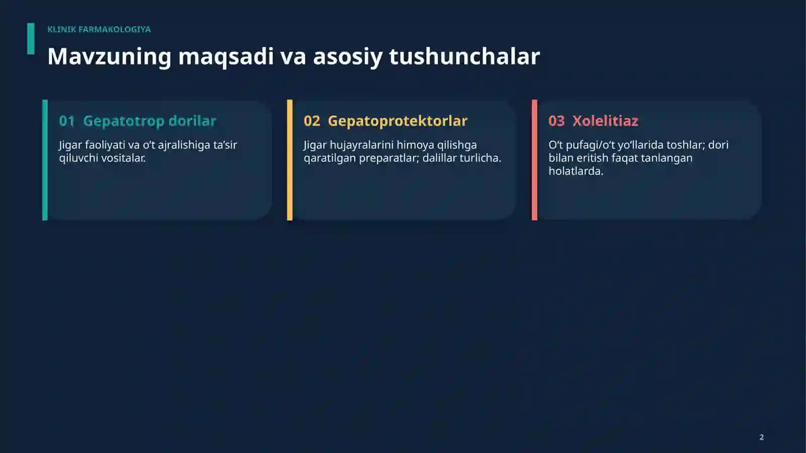 GEPATOTROP VA O‘T HAYDOVCHI DORILAR 2