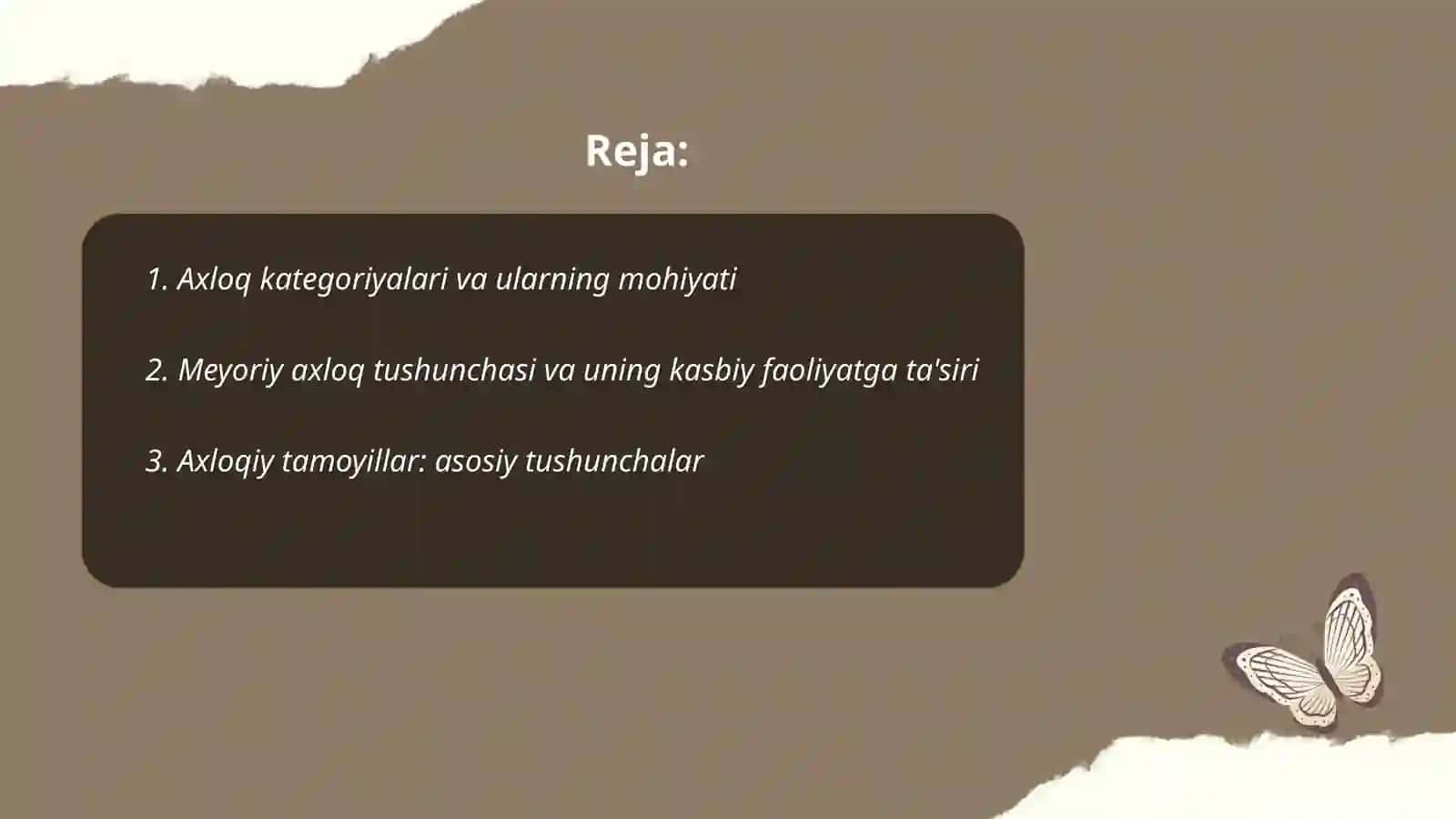 Axloq kategoriyalari, meyorlari va tamoyillarini kasbiy faoliyatdagi o'rni 2