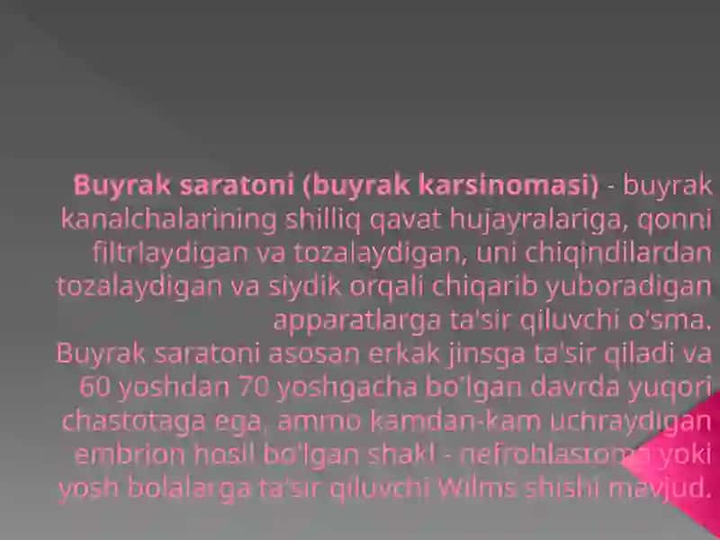 Buyraksaratonining shilliq qavat huja 2