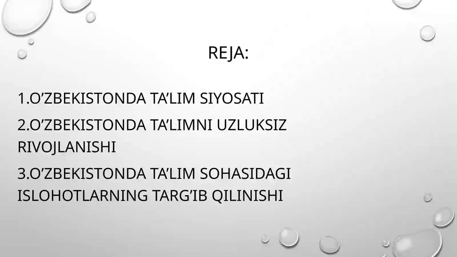 O'zbekistonda ta'lim siyosati 2