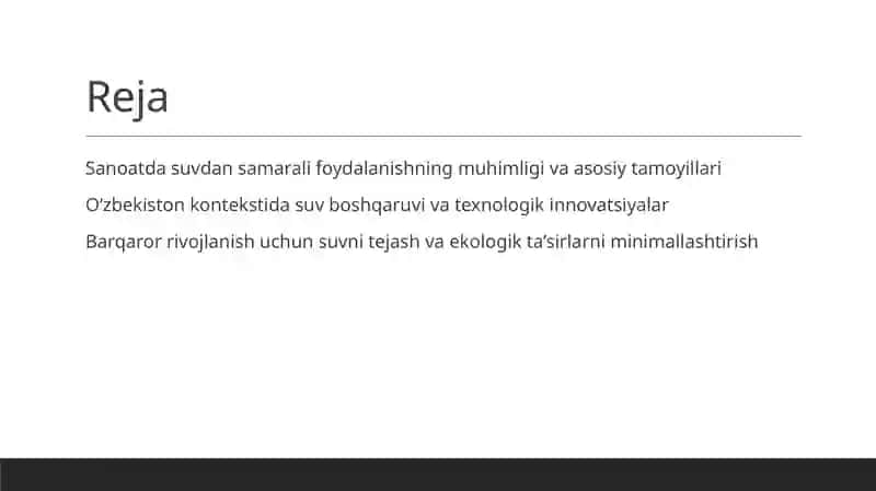 Sanoatda suvdan foydalanish 2