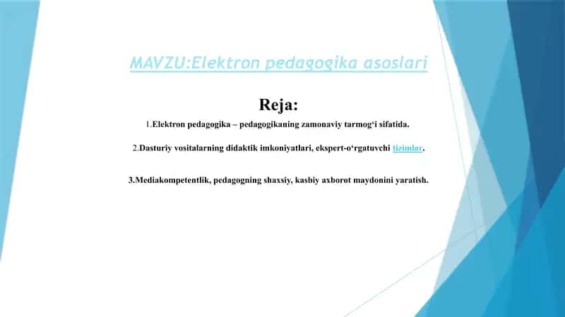 Elektronpedagogika asoslar 2