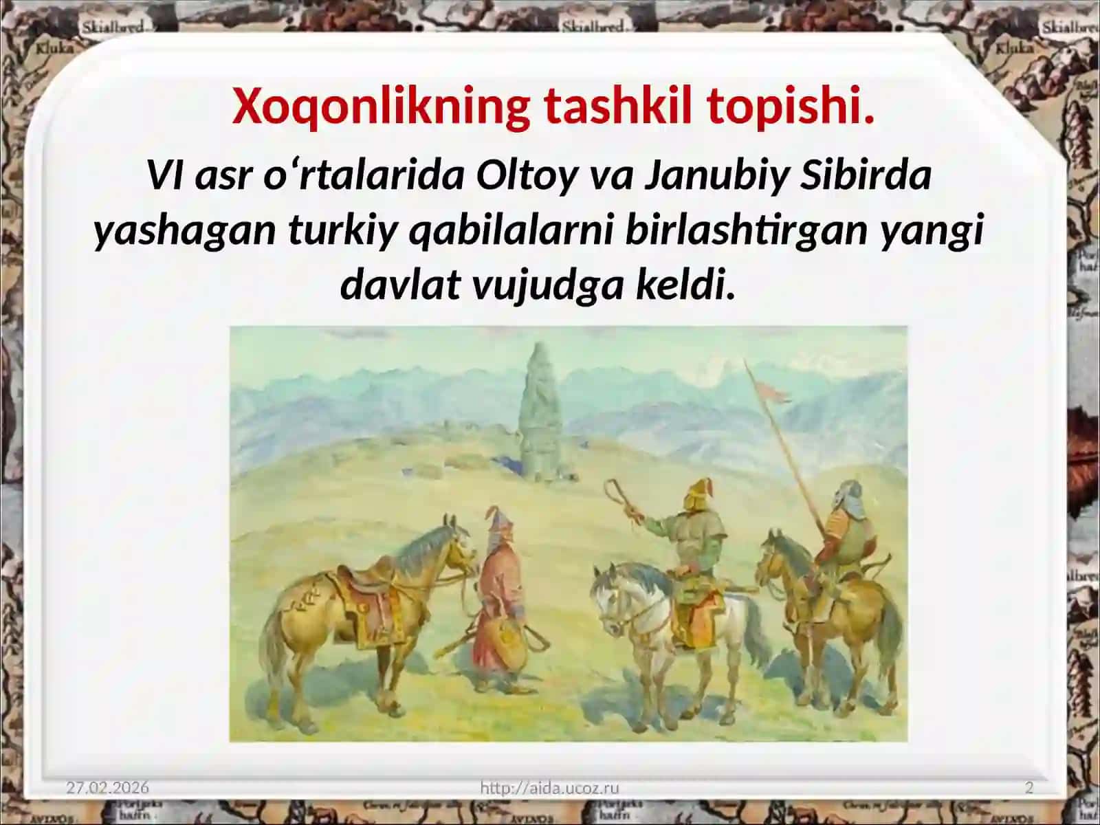 Xoqonlikning tashkilotpishi 2