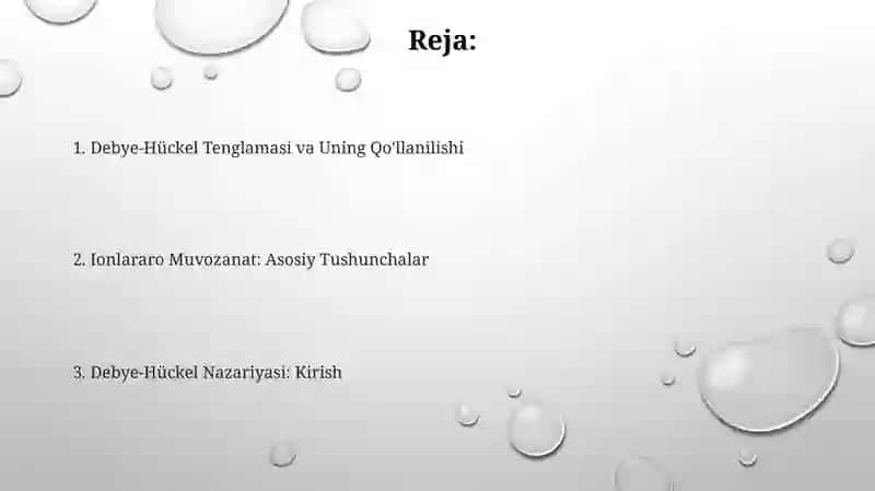 Debye-Xyukkel nazariyasi 2