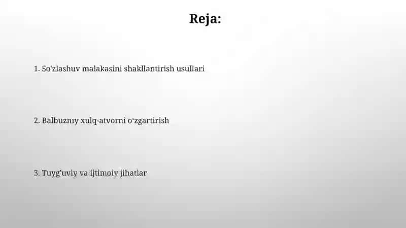 Duduqlanuvchi bola nutqini tõğirlashga oid logopedik ishlarning asosiy yo'nalishlari 2