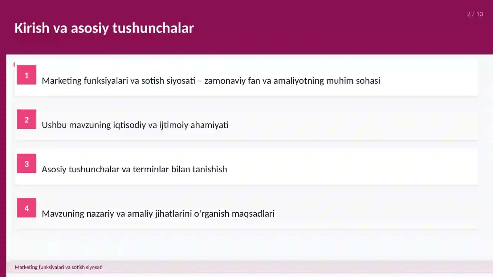Marketing funksiyalari va sotish siyosati 2