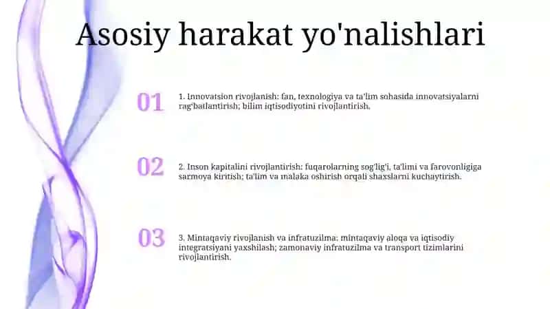 2017-2021-Yillarda OʻZbekiston Respublikasini Yanada Rivojlantirish BoʻYicha HarakatlarStrategiyasiUstuvorligi 2
