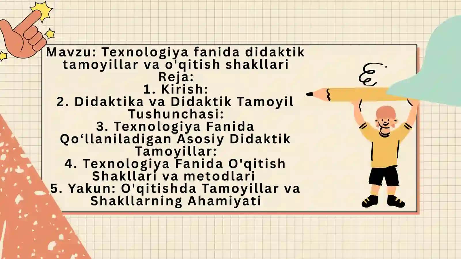Texnologik ta'lim metodikasi fanidan tayyorlagan taqdimoti 2