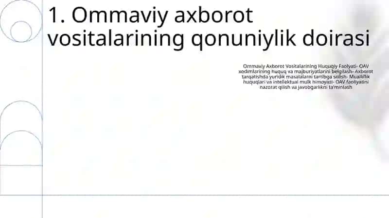 Ommaviy Axborot Vositalarining Huquqiy Faolyati 2