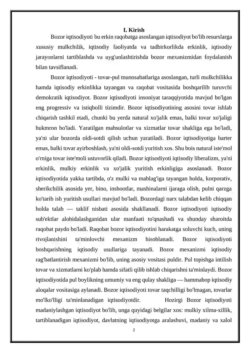 Bozor iqtisodiyoti 2