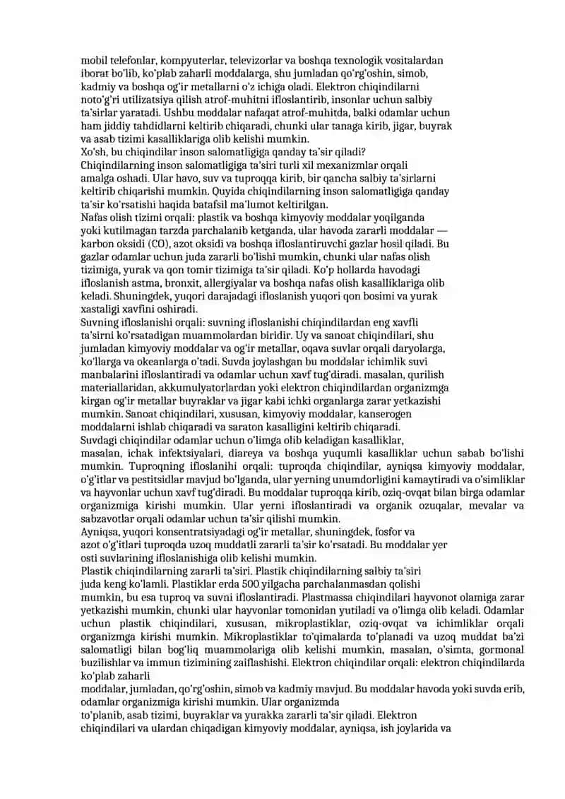 Reklama va ijtimoiy roliklar orqali chiqindilarni kamaytirish orqali chiqindilarni kamaytirish bo’yicha targ’ibot ishlari 2