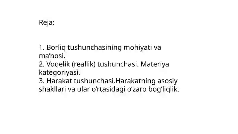 Falsafa va tabiiy fanlar borliqning mohiyati 2