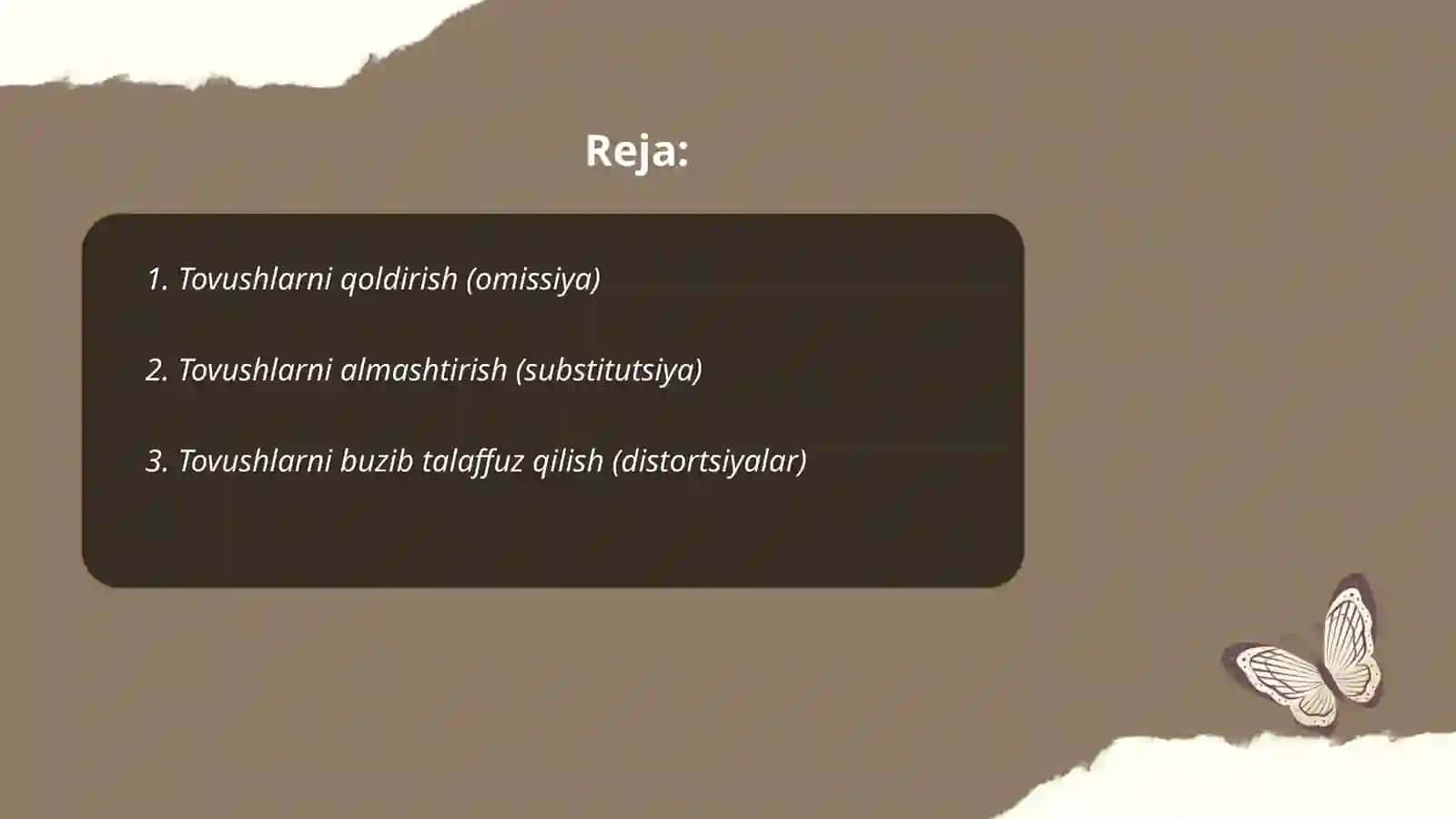 Tovushlar talaffuzidagi kamchiliklar 2