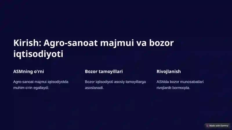 Agro-sanoat majmuasida bozor va bozor iqtisodiyoti munosabatlarining mohiyati 2