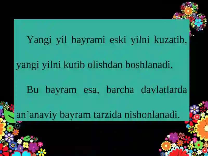 Yangi yil devoriy gazeta ishlash 2