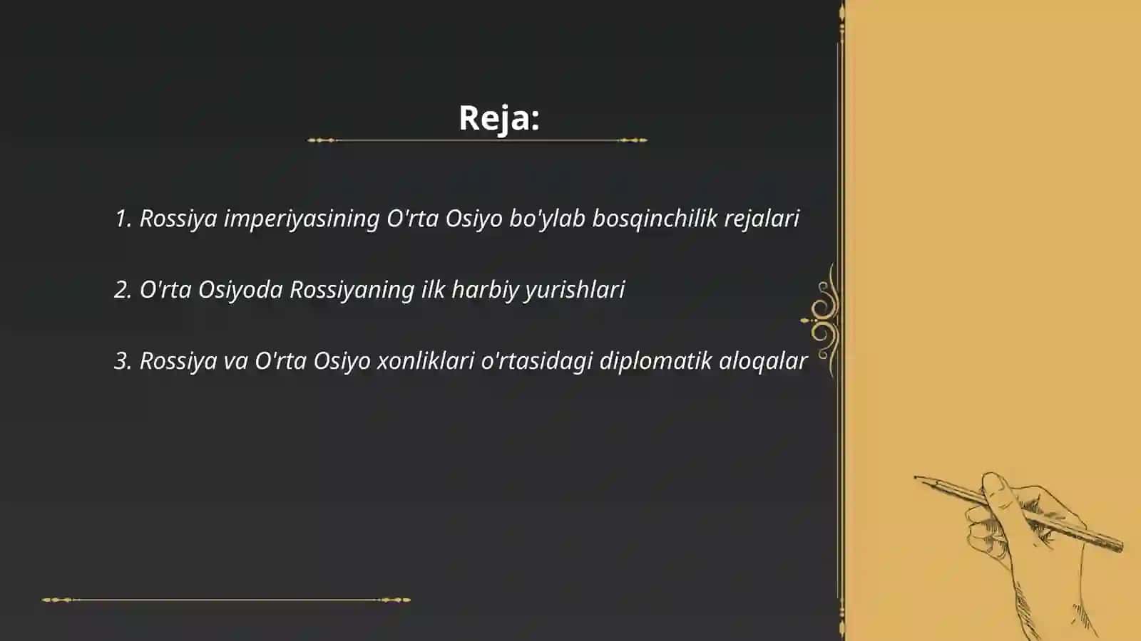 Podsho Rossiyasining O'rta Osiyoga ekspansiyasi va Turkiston general-gubernatorligining tashkil topishi 2