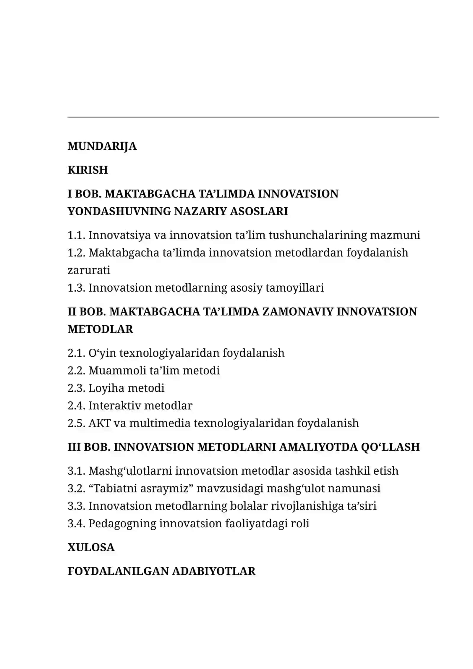 MAKTABGACHA TA’LIMDA INNOVATSION METODLAR 2