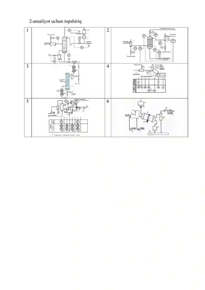 AutoCAD asoslari fanidan amaliyot mashg’ulotlarini bajarish uchun topshiriqlar ro’yxati 2