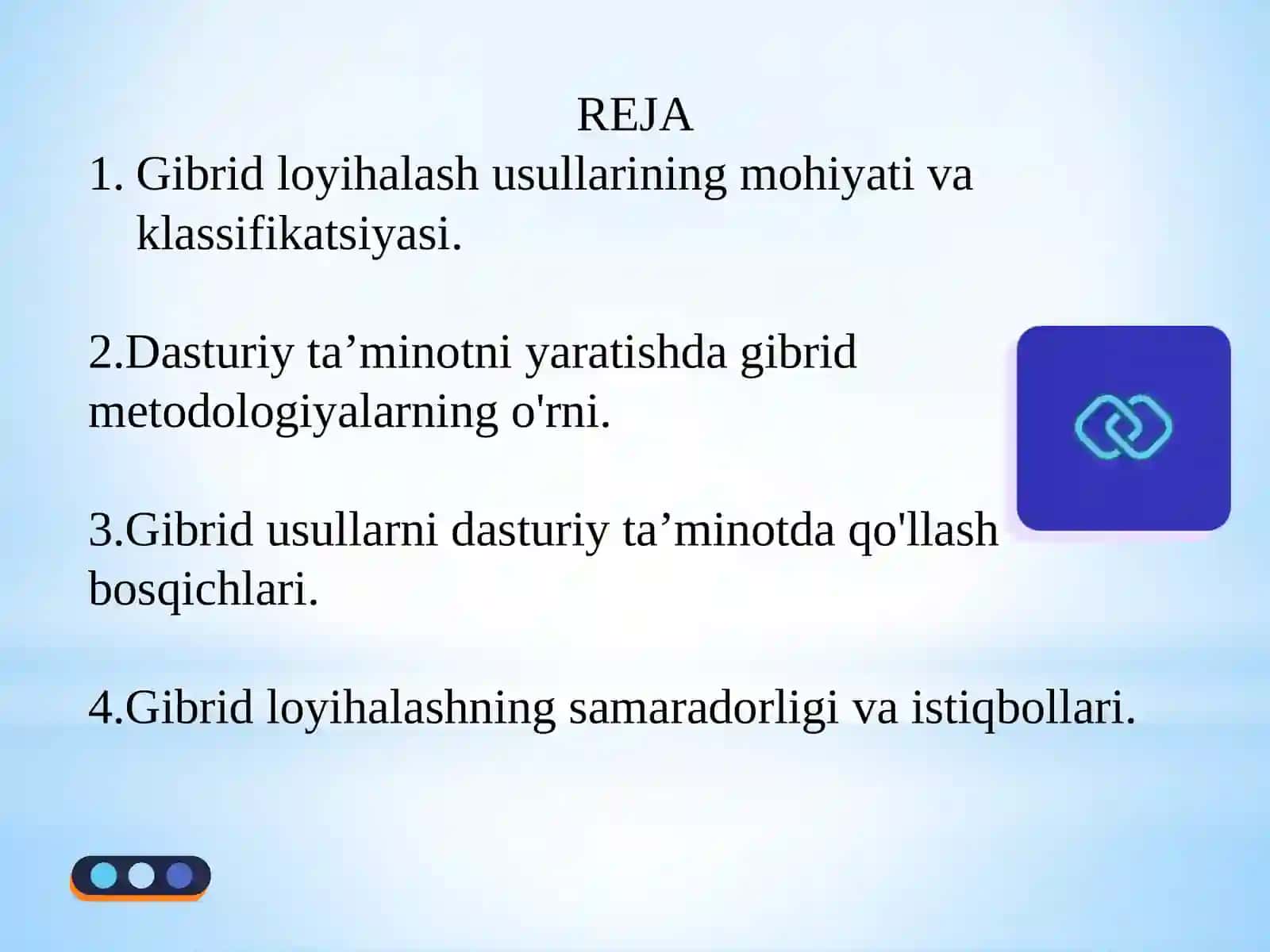 Gidrid loyihalash usullari 2