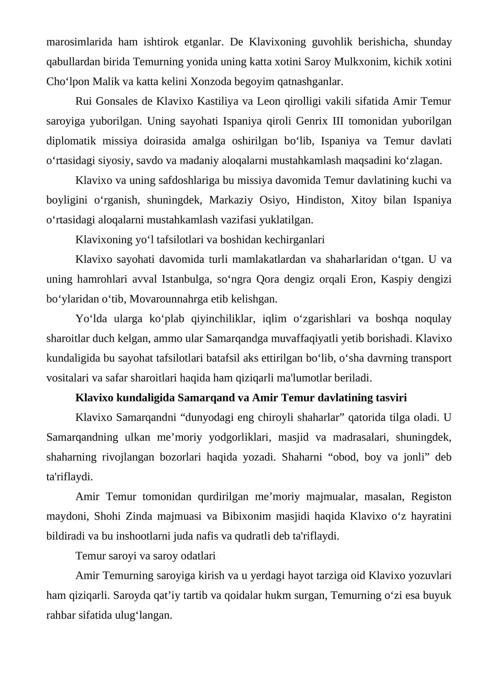 Samarqandga Temur saroyiga sayohat kundaligi 2