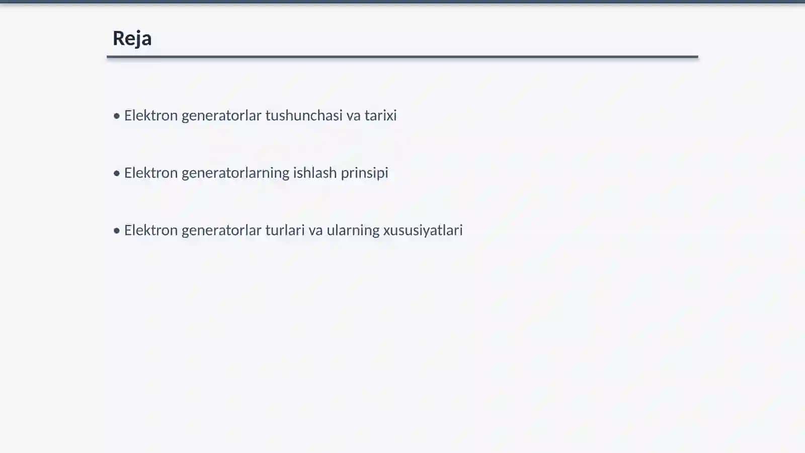 Elektron generatorlar 2