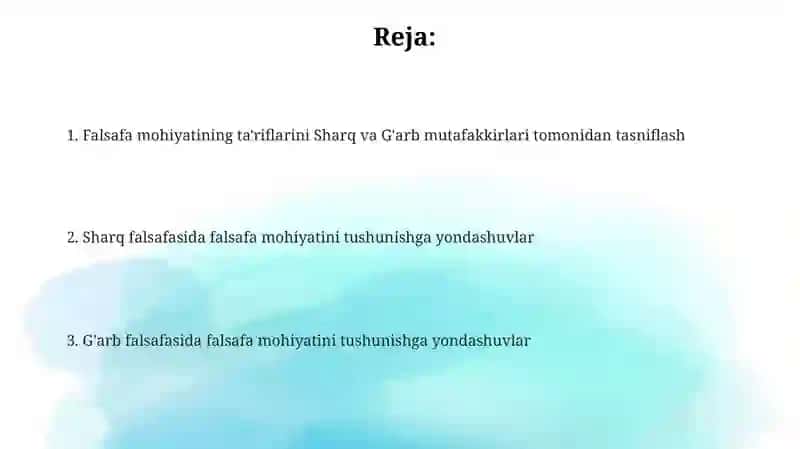Falsafa Mohiyati: Sharq va G'arb Mutafakkirlari To'g'risida 2