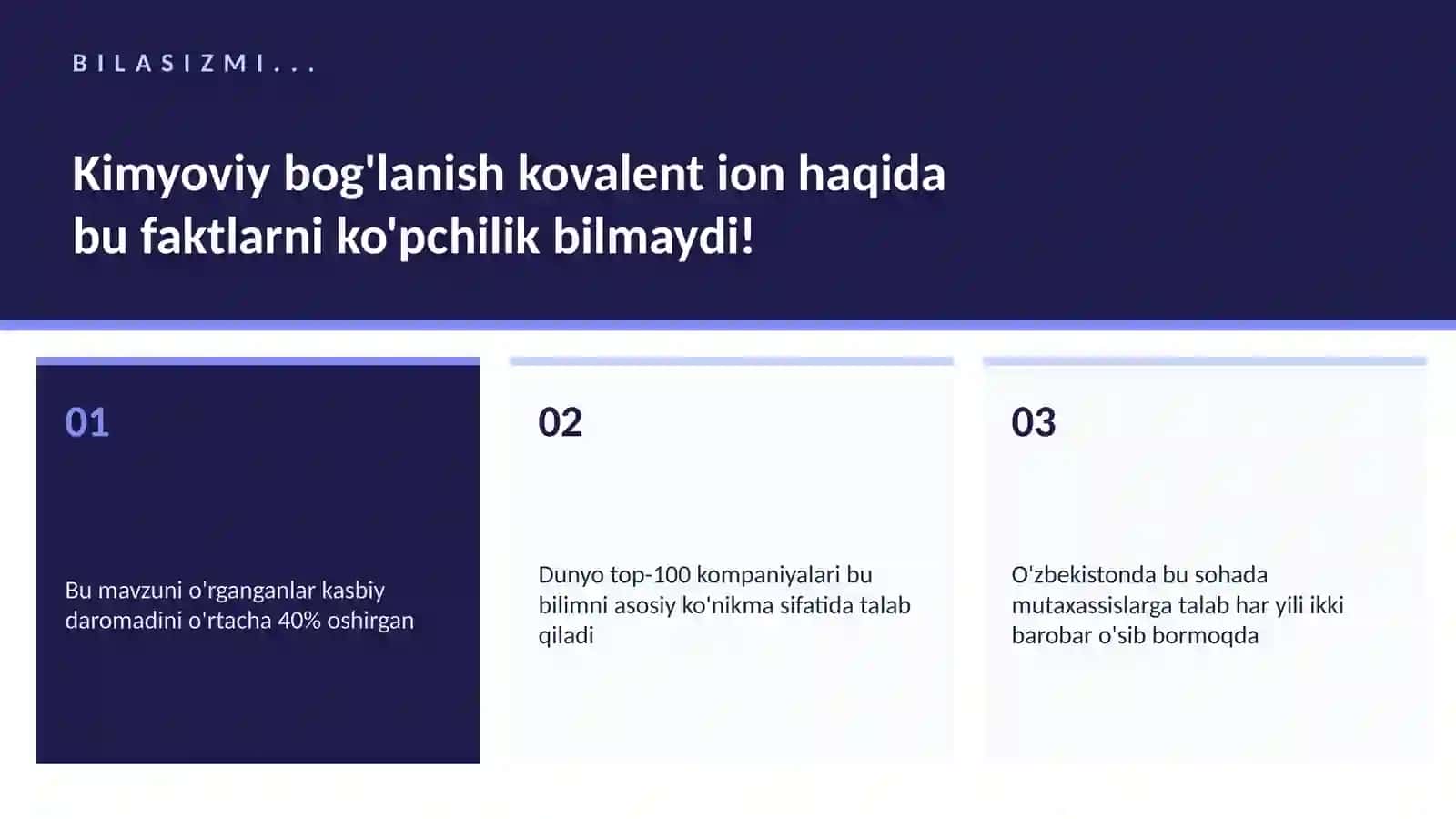 KIMYO — UY VAZIFALARI 2
