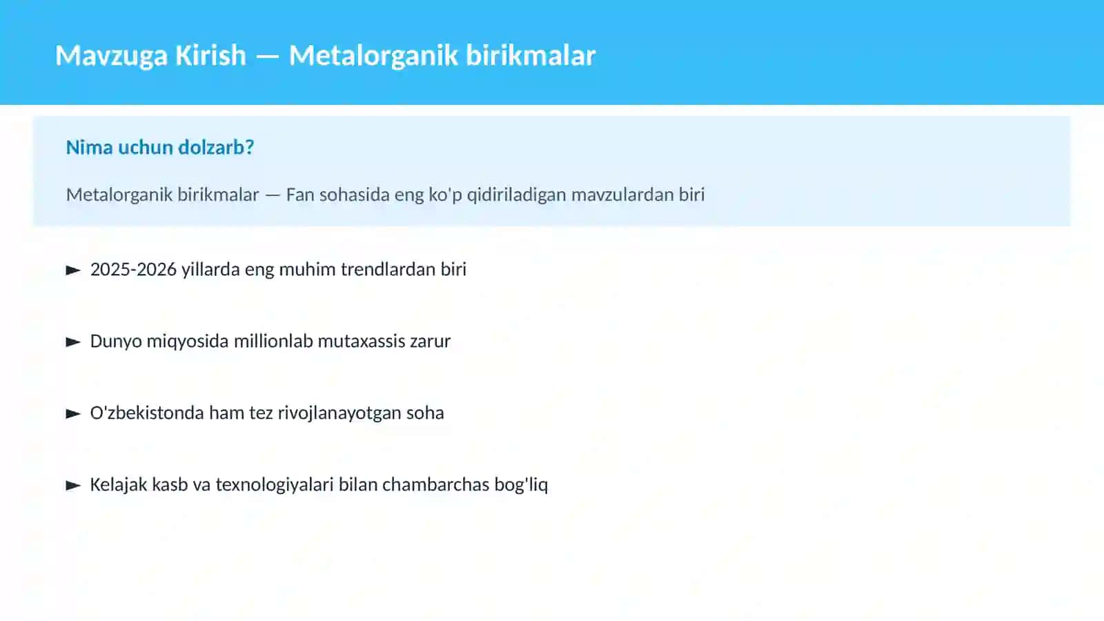 Metalorganik birikmalar 2
