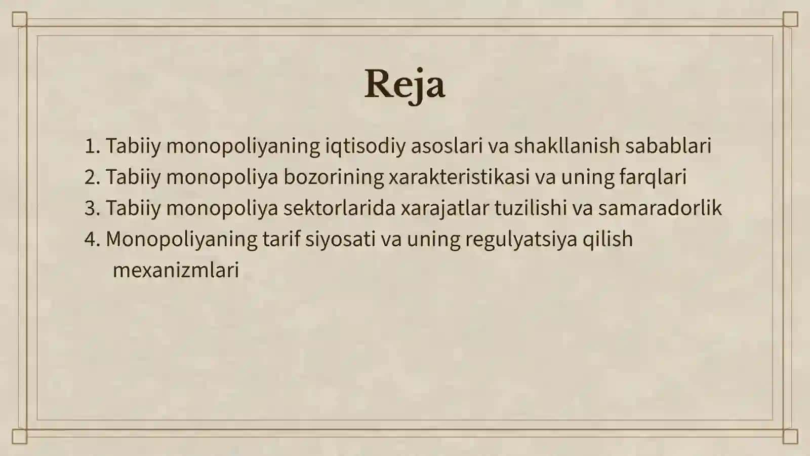 TABIIY MONOPOLIYA 2