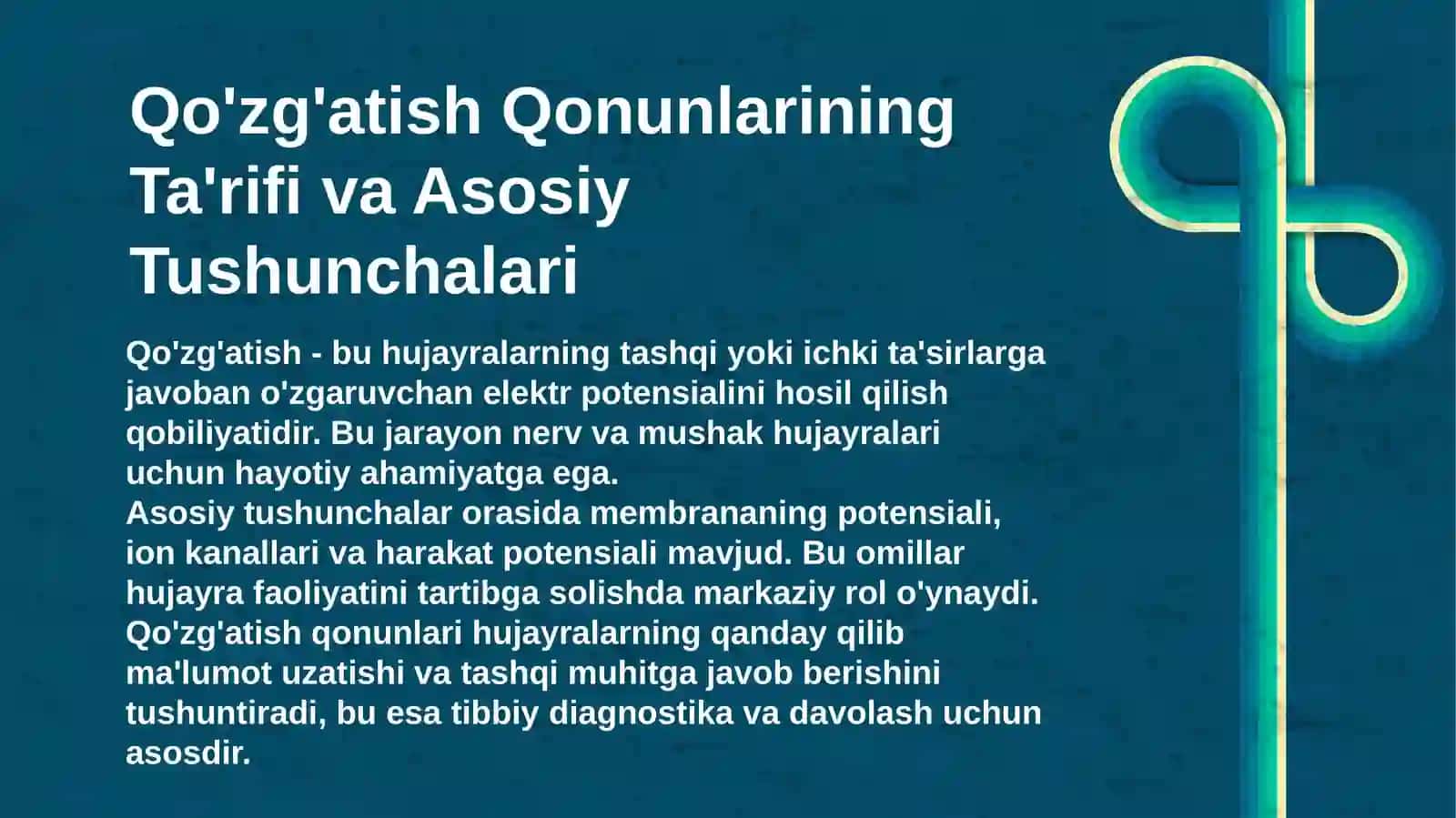 Tibbiyotda Qo'zg'atish Qonunlarining Asosiy Tamoyillari 2