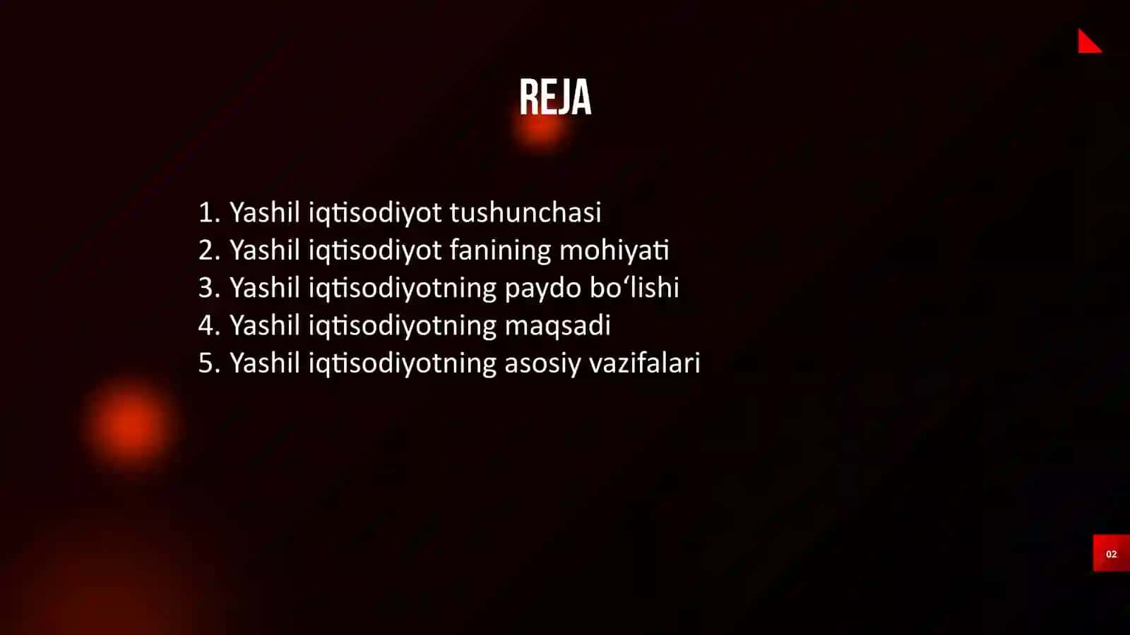 Yashil iqtisodiyot fanining asosiy vazifalari 2