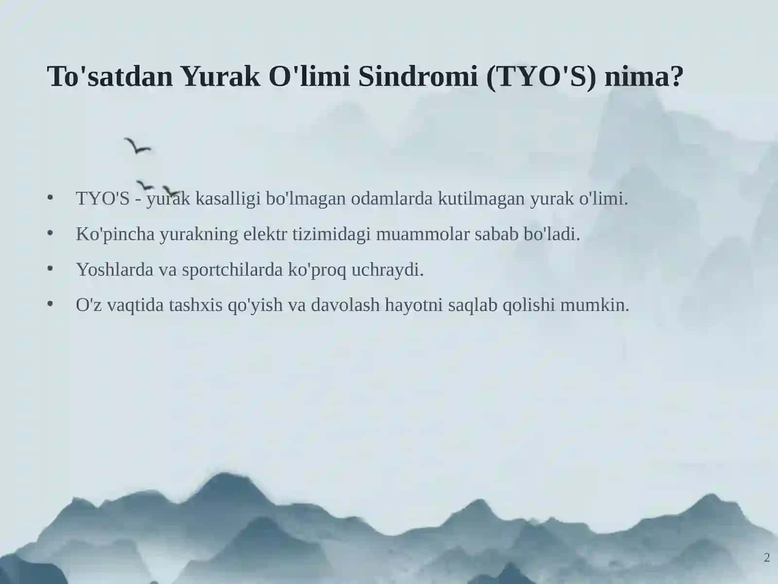 To'satdan Yurak O'limi Sindromi: Sabablari, Diagnostikasi va Oldini Olish 2