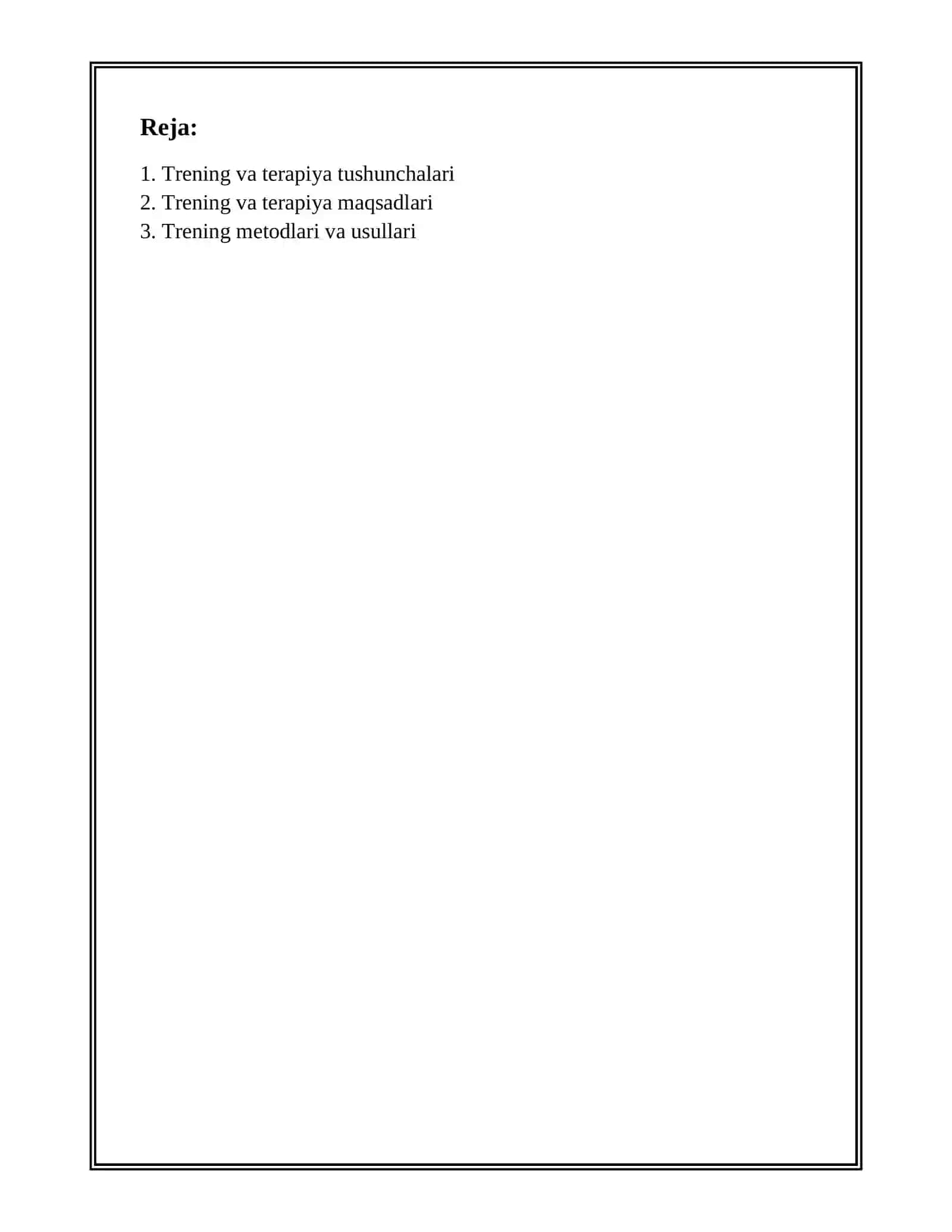 TRENING VA TERAPIYA O‘RTASIDAGI FARQLAR TRENINGDA O‘YIN-GURUH BILAN ISHLASH VOSITASI SIFATIDA 2
