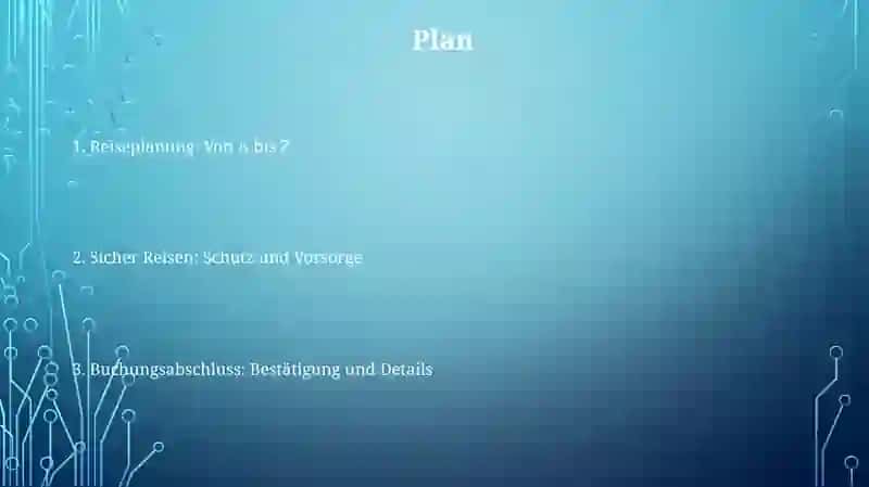 Eine Reise buchen 2