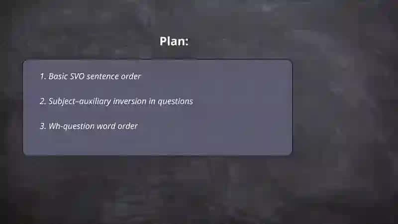 Word order and sentence patterns 2