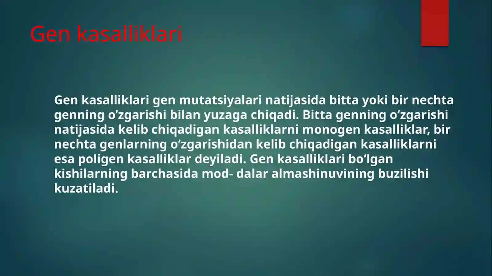 gen kasalliklari 2