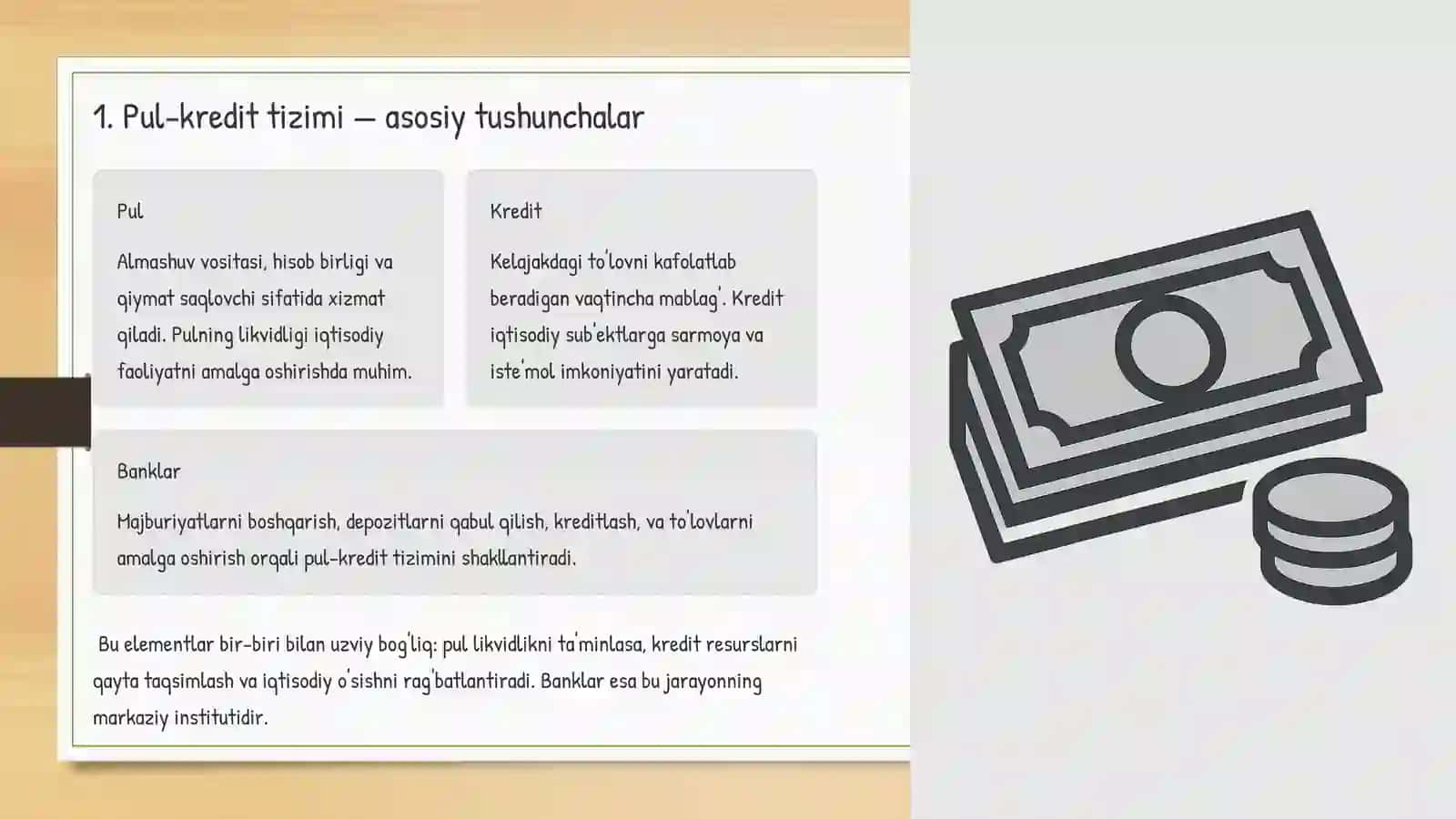 Pul kridet tizimi 2
