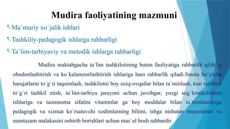 Maktabgacha ta'lim tashkilotlarida o'quv metodik hujjatlarni yuritish 2