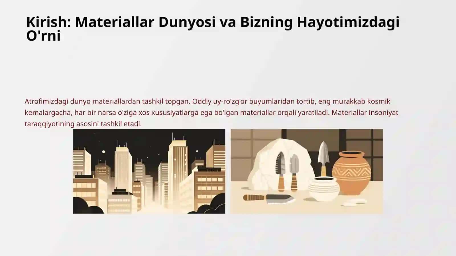 Materiallar Mohiyati va Ahamiyati 2