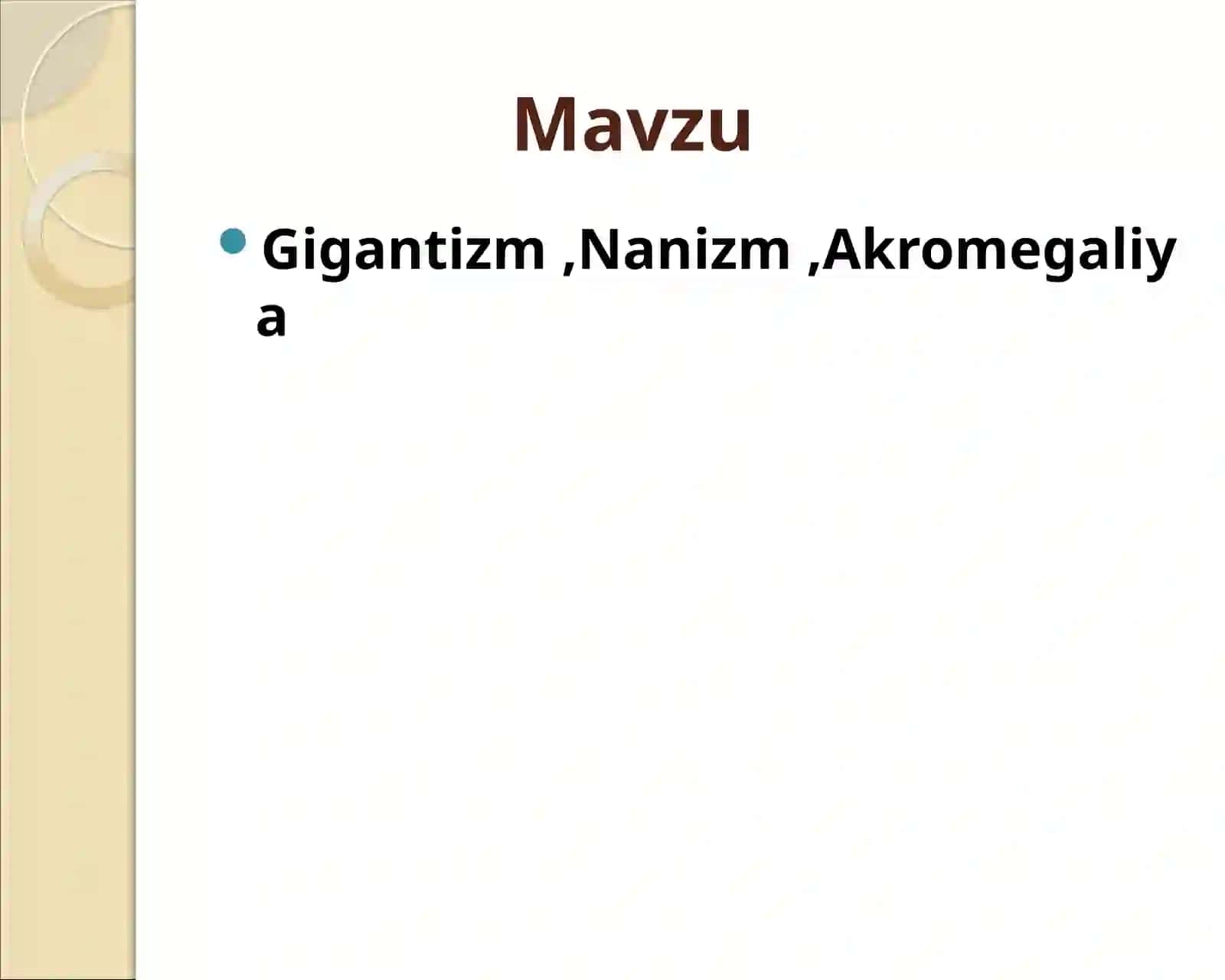 Akramov Begijonning endokrinologiya fanidan tayyorlagan mustaqil shtaqdimoti 2