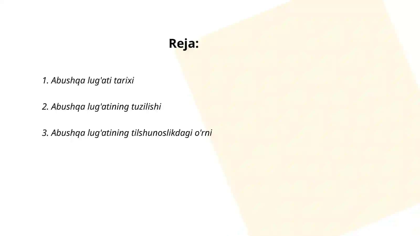 Abushqa lug'ati tarixi 2