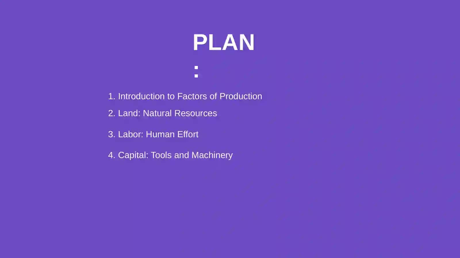 Factors of Production 2