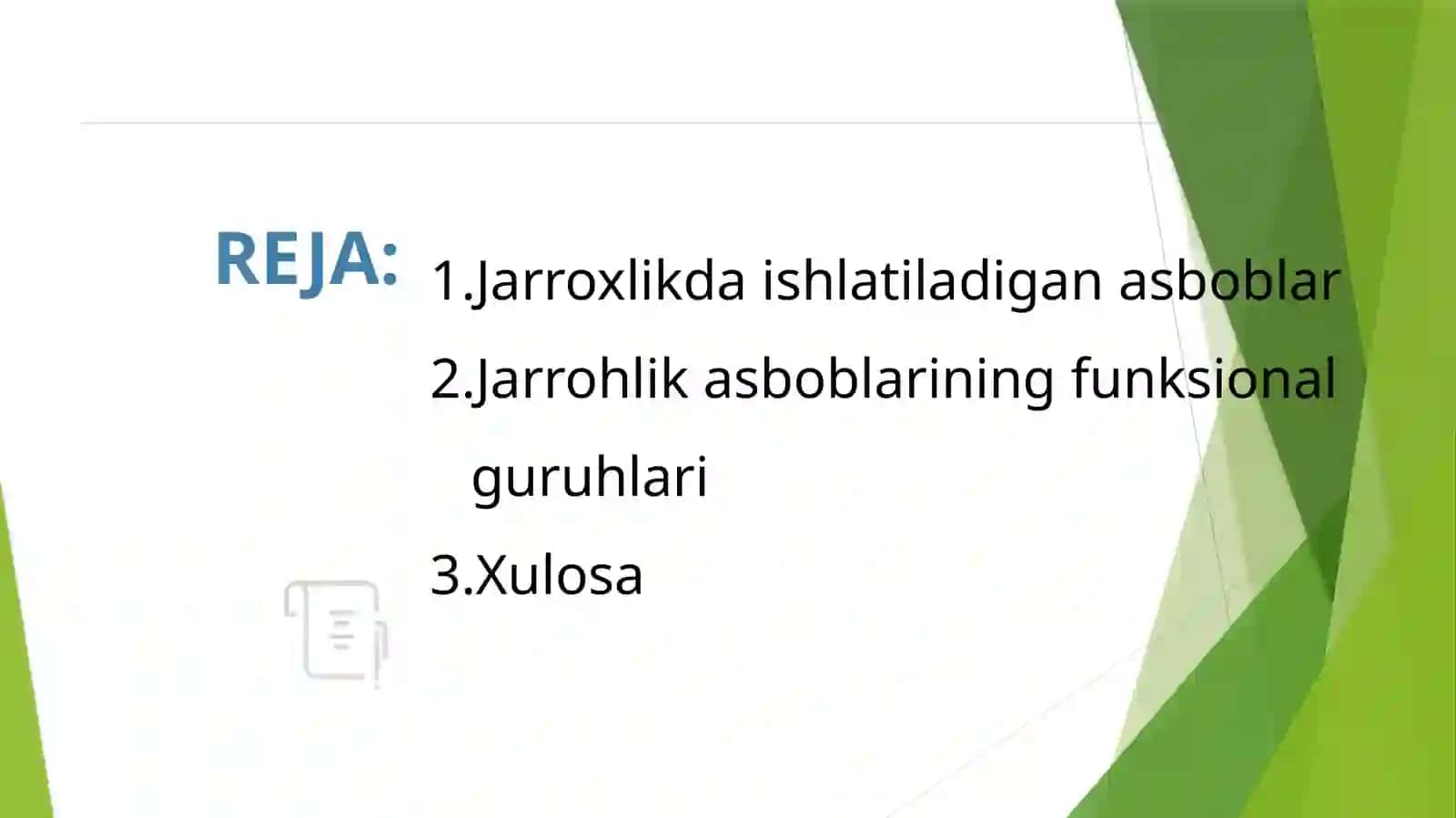 Jarrohlik asboblarining funksional guruhlari 2