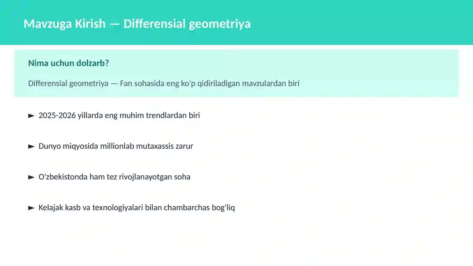 Differensial geometriya 2