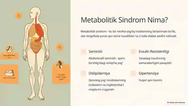 Metabolitik Sindrom: Asoslar va Asoratlar 2