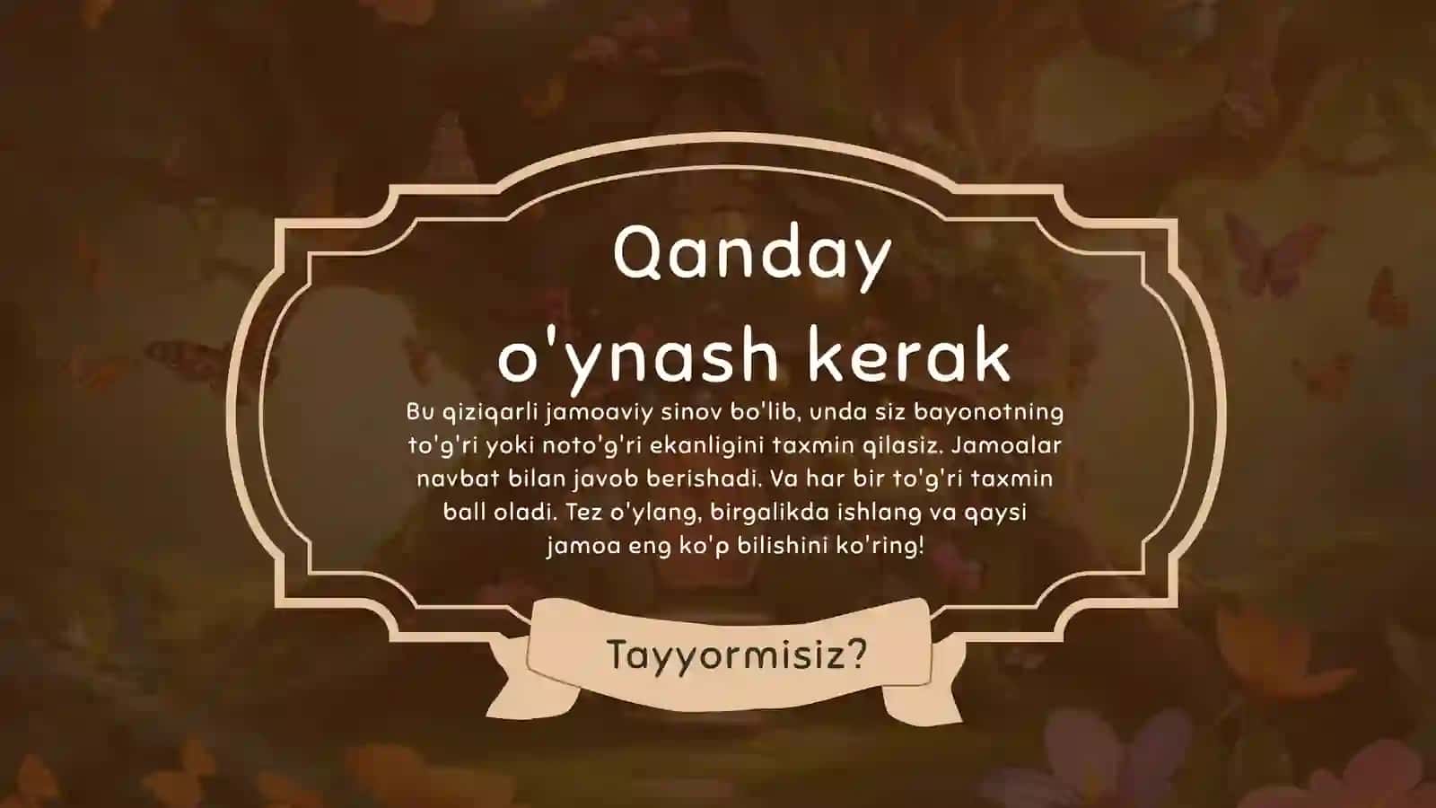 osonroq darajasidagi savollardan tuzilgan  savollar soni 7 ta 2